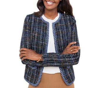 Talbots Classic Space Dyed Elevated Details Tweed Jacket Size 12 Petite …